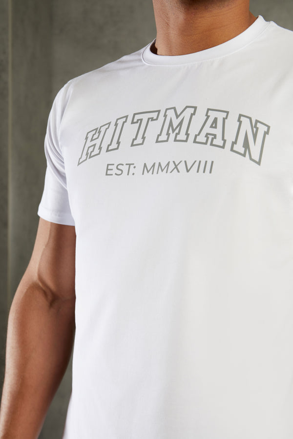 White Hitman Varsity T-Shirt