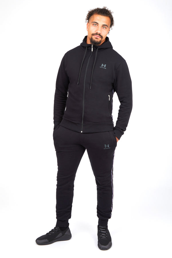 Black and Charcoal INTL TAPE Tracksuit