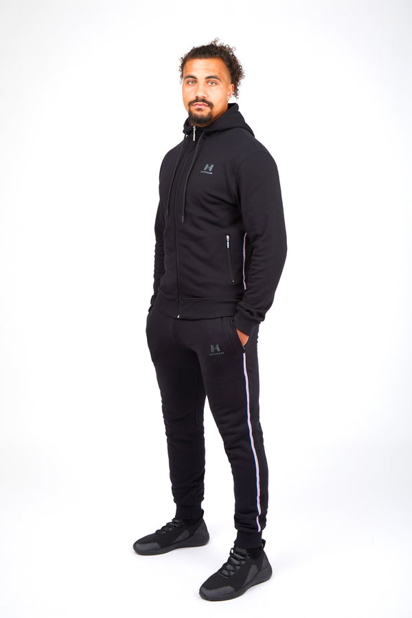 Black and Charcoal INTL TAPE Tracksuit